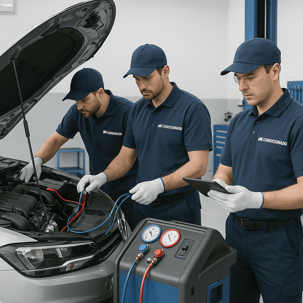 Técnico da Maxxi Ar trabalhando