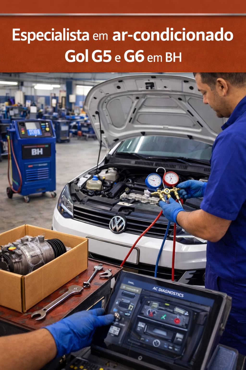 Especialista em ar-condicionado Gol G5 e G6 em BH