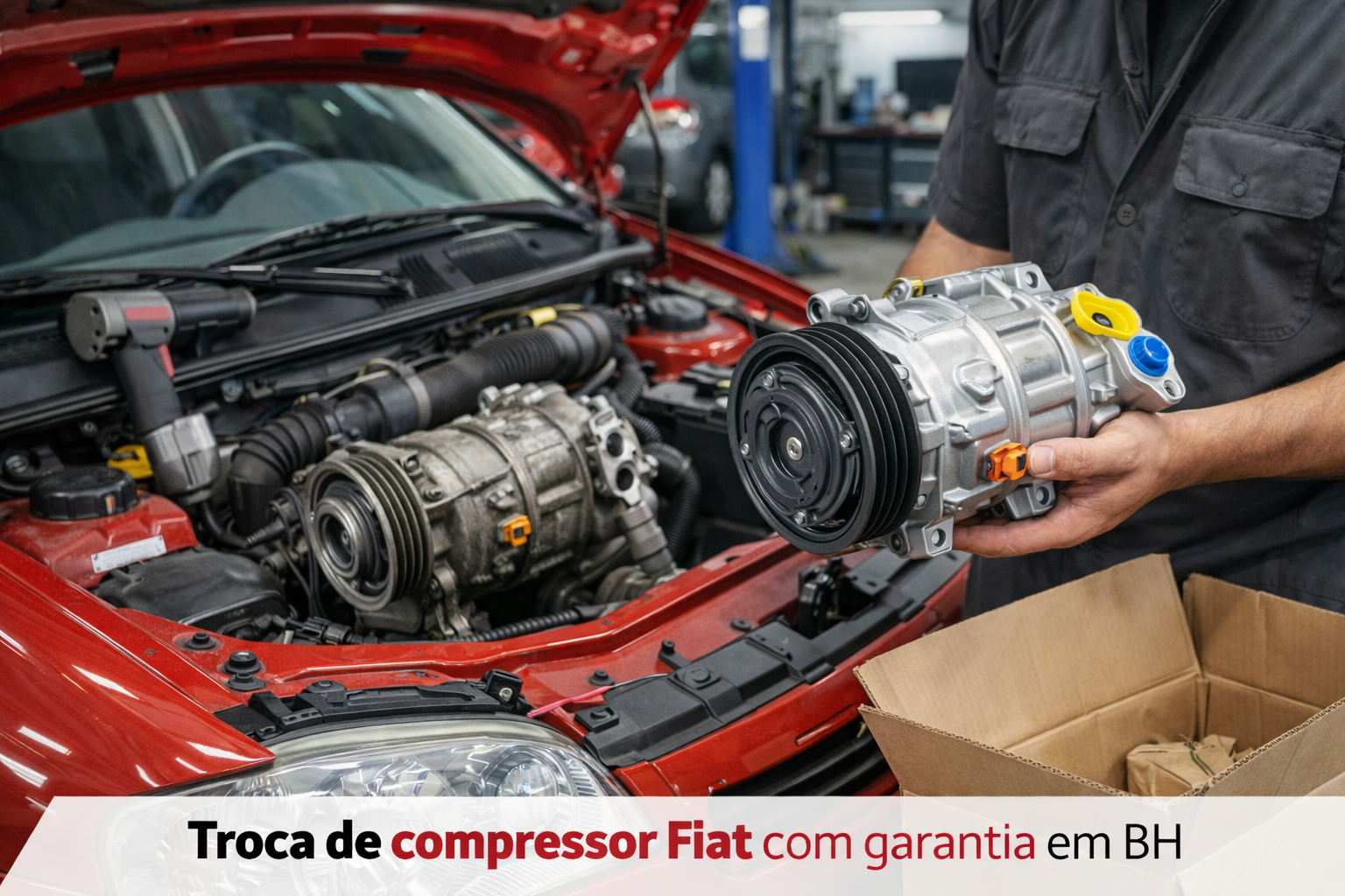 Troca de compressor Fiat com garantia em Belo Horizonte